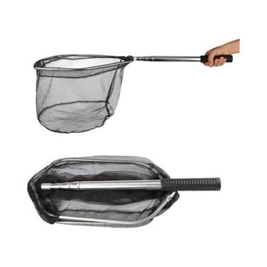 Imagem de Rede De Pesca Telescópica Retrátil De 190cm Com Cabo, Dobrável Para Ca