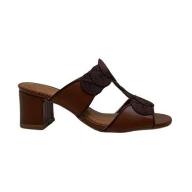 Imagem de Tamanco Valentina Feminino 457044 Marrom Escuro-Feminino