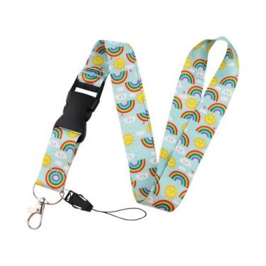 Imagem de Cordão De Pescoço Com Estampa De Borboleta E Lua, Suporte Para Crachá 