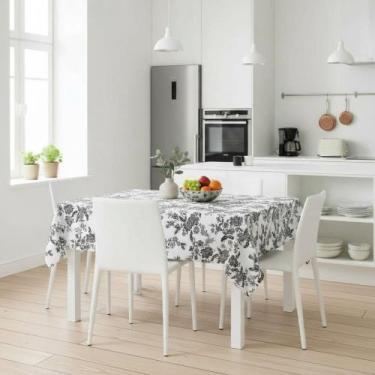 Imagem de Toalha De Mesa Dubai Cinza Mod6558D Rolo 1,37x20,00m Vinil PVC - Plast