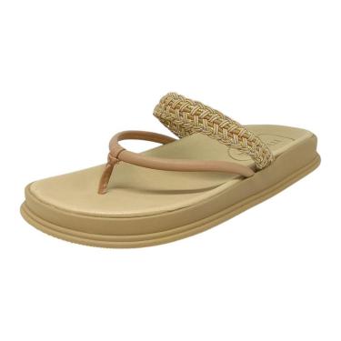 Imagem de Chinelo Feminino Flatform Conforto Brilho Estilo Moleca-Feminino