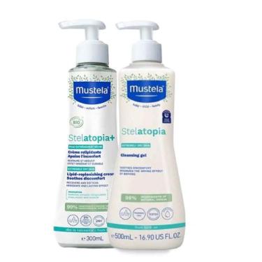 Imagem de Mustela Kit Stelatopia - Gel Lavante Stelatopia 500ml + Stelatopia+ 30