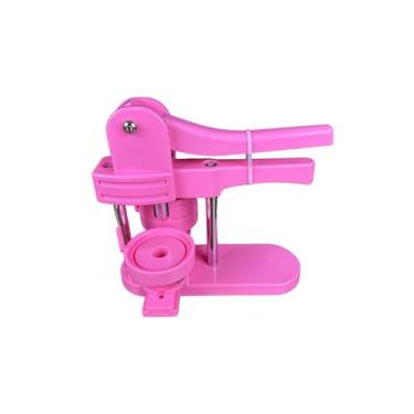 Imagem de prensa boton com base 58 mm com 100 botons + cortador rosa - x-subly