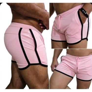 Imagem de Shorts Masculino Alvez Alves Com Viés Lateral (modelo 2026), Rosa bebê