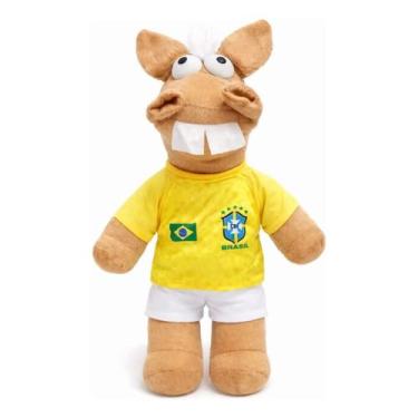 Imagem de Cavalinho Pelúcia Brasil Camisa 10 Copa Torcedor 2026 55cm