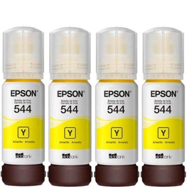 Imagem de Kit Tinta Original L3250 L3210 T544 L3150 - Kit 04 Amarelo - Refil de 