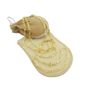 Imagem de Corrente Masculina 80cm 3mm Pulseira Folheada Ouro 18K CR681 - WNBIJOU