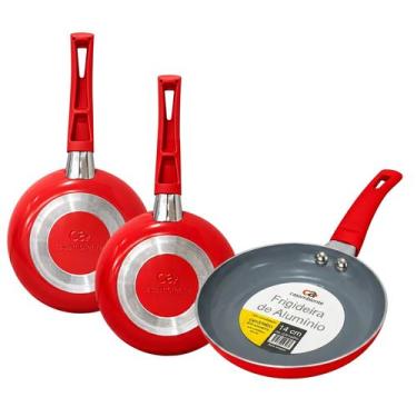 Imagem de Kit 2 Frigideira De Ovo Hambúrguer Cerâmica Antiaderente 14cm - CASAMB