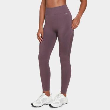 Imagem de Calça Legging Selene Recorte Feminino, Roxo, GG