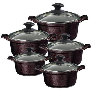 Imagem de Jogo Panela Cereja Antiaderente Cerâmica Javali AA 16 a 24