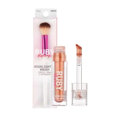 Imagem de Kit Iluminador Líquido Diamond Pop + Pincel para Iluminador - Ruby Kis