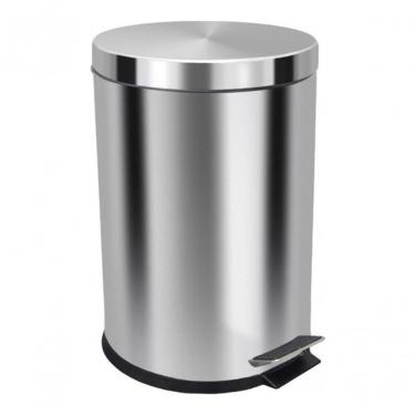 Imagem de Lixeira em Aço Inox 30 Litros com Pedal e Cesto Removível 30L Sistema de Abertura por Pedal Inox Higipack
