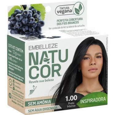Imagem de TINTURA NATUCOR 1.00 PRETO INTENSO - Tinta de Cabelo Naturalmente Insp