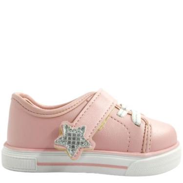 Imagem de Tênis Infantil Menina Casual/Retro Dia a Dia Molekinha 2732.203, Rosa,