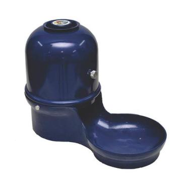 Imagem de Comedouro Vida Mansa Alumínio para Cães e Gatos Azul 1,5L