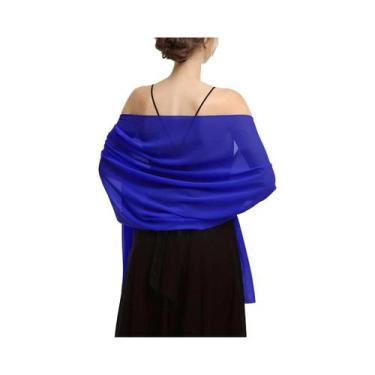 Imagem de Xale De Chiffon Leve Para Mulheres, Hijab Elegante Com Efeito De Bolha