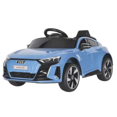Imagem de Mini Carro Elétrico Infantil Audi Etron Gt Bateria 6V Azul Motorizado 