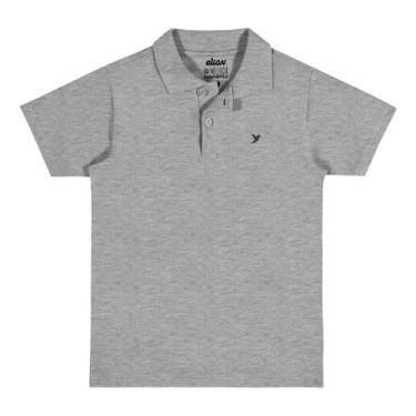 Imagem de Camisa Polo Infantil Manga Curta - Elian, Cinza, 6