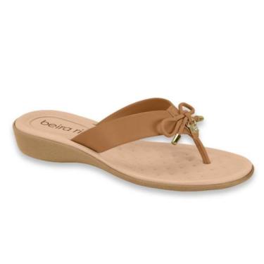 Imagem de Rasteira Chinelo Tamanco Feminino Beira Rio Macio Leve Confortavel Laç