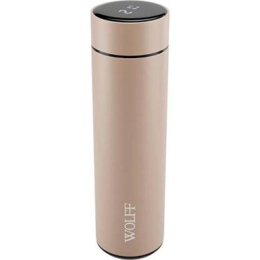 Imagem de Garrafa Térmica Nude de Aço Inox com Termômetro em Led 500ml 29117 - W
