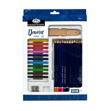 Imagem de Kit de Desenho Lapis de Cor e Pastel Royal 28 Pçs - ROYAL & LANGNICKEL