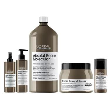 Imagem de Kit LOréal Molecular Pré-Sh+ Sh+ Sérum+ Másc+ Leave-in gde - Loréal Pr