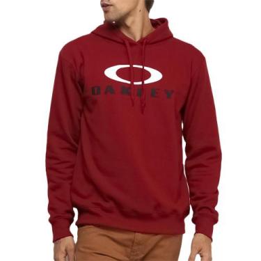 Imagem de Moletom Oakley Canguru Dual Hoodie WT23 Masculino Rhone, P, Vermelho e