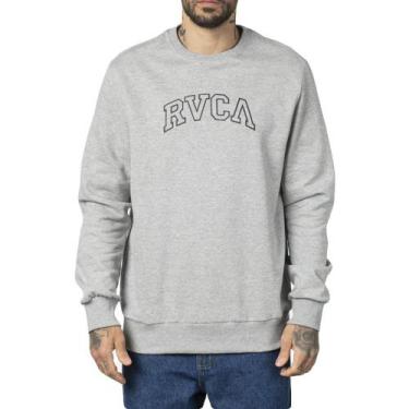 Imagem de Moletom RVCA Careca Hasting Bem WT23 Masculino Cinza Mescla, M, Cinza 