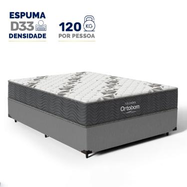 Imagem de Cama Box com Colchão de Espuma D33  Ortopédico Ortobom  Airtech 100 Casal