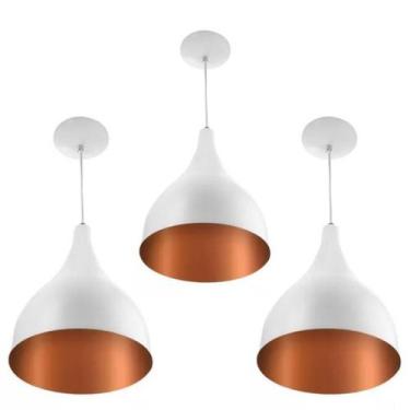 Imagem de Kit 3 Pendente de Luminária Modelo Gota para Cozinha, Sala, Quarto Esc