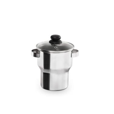 Imagem de Forma 803073 Panela Cuscuzeira 1.3L com Alças Laterais, Tampa de Vidro e Tela Perfurada, Cor Inox, Aço
