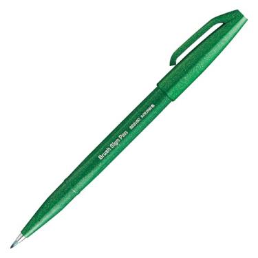 Imagem de Caneta Pincel Brush Sign Pen Pentel Verde