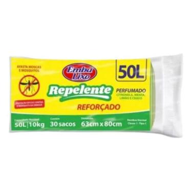 Imagem de Saco De Lixo Repelente Musquito 30und + Brinde 50l Reforçado  Kit 3un 