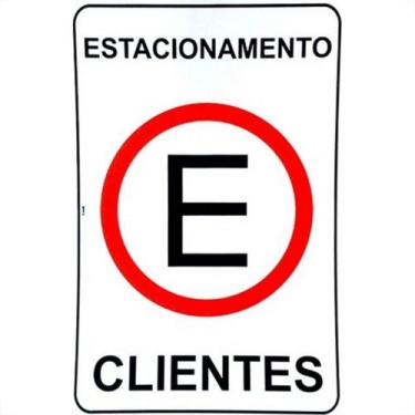 Imagem de Placa Look 20X30Cm (Estacionamento Para Clientes) - Kit C/5 Pecas