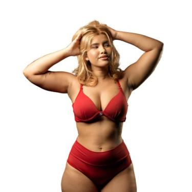 Imagem de Lingerie básica feminina conjunto calcinha e sutiã bojo triangular - K