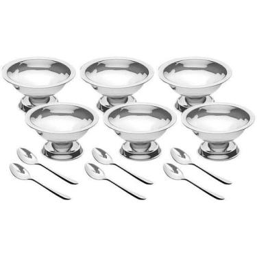 Imagem de Jogo de Sobremesa Inox Up Home UD022 - 12 Peças, Inox