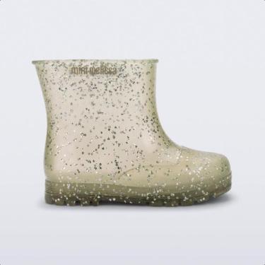 Imagem de Mini Botinha Melissa Welly Shiny Elements Baby, 28, Amarelo gliter