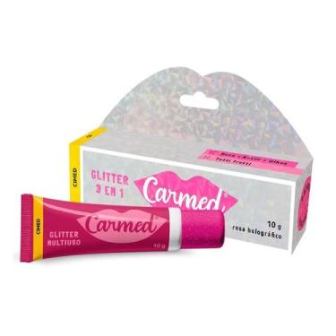 Imagem de Hidratante Labial Carmed Glitter 3 em 1 Boca Rosto Olhos 10g