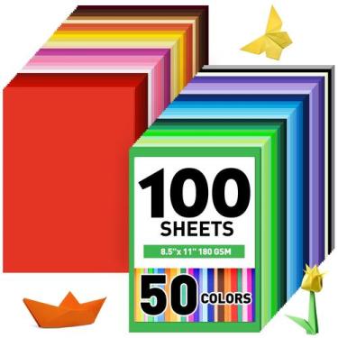 Imagem de Cartolina MAXECHO 21,5 x 28 cm 180 GSM 100 folhas 50 cores