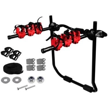 Imagem de Suporte para Bicicleta Transbike 3 Bicicletas 40KG Compatível com Veículos com Engate de Reboque Aço Carbono com Pintura
