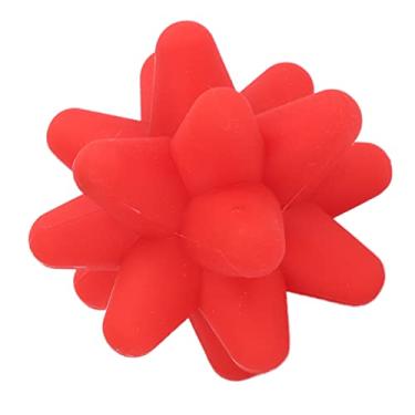 Imagem de Bola de massagem ouriço para relaxamento muscular, delicada bola de massagem de pontos de acupuntura de silicone para esportes de ioga para exercícios de fitness para exercícios de ioga(vermelho)