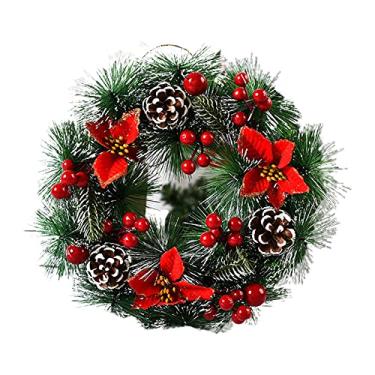 Imagem de Decoração de Natal Artificial Guirlanda de Natal Porta Pendurada Adereços de Enfeites Pendurados Decoração de Natal para o Festival de, C
