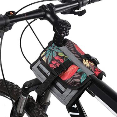 Imagem de Shanrya Bolsa de quadro de bicicleta, bolsas de equitação de feixe de bicicleta pacote de tubo de moldura bolsa de bicicleta, bolsa de feixe frontal de bicicleta de montanha profissional para bicicleta de montanha