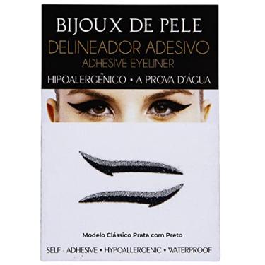 Imagem de Delineador Adesivo 1 Par Modelo Clássico Prata com preto