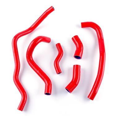 Imagem de LUXERAD Mangueira de arrefecimento para radiador de motocicleta de rua de desempenho de 3 camadas 4,5 mm para Yamaha VMAX V-Max 1200 VMX12 (vermelha)