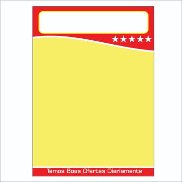 Imagem de Cartaz Oferta P A4 Sulfite Supermercado 21x30cm 10Unids