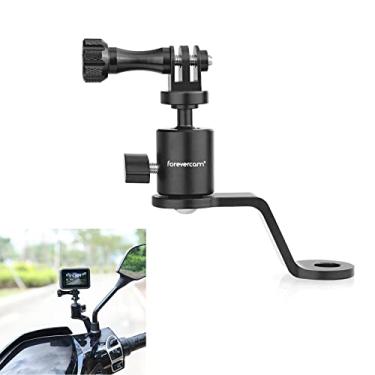 Imagem de Forevercam Suporte de espelho retrovisor de motocicleta com rotação de 360 graus e orifício de 10 mm, compatível perfeitamente com GoPro APEMAN TENKER Campark DJI Osmo Action e mais, especialista em montagem de câmera