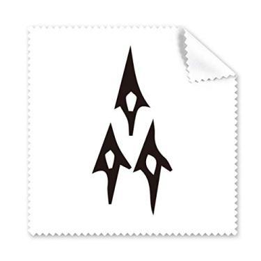 Imagem de Bone Inscription Chinês de sobrenome Personagem Qi Pano de limpeza de tela de telefone Limpador de óculos 5 peças