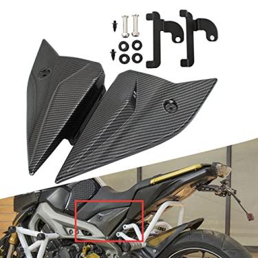 Imagem de FINMOKAL Cobertura Dos Painéis Laterais Da Estrutura Do Assento Coberturas Da Carenagem Apto Para 2014-2020 Yamaha Mt Fz 09 Preto, Fibra De Carbono