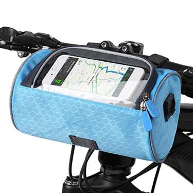 Imagem de Wemay Bolsa de guiador de bicicleta à prova d'água Bolsa frontal de bicicleta Touchscreen suporte de telefone Bolsa de ombro Bolsa de ombro MTB Bolsa de armazenamento para ciclismo Pannier